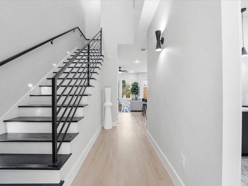 Foyer Entry with High Ceiling