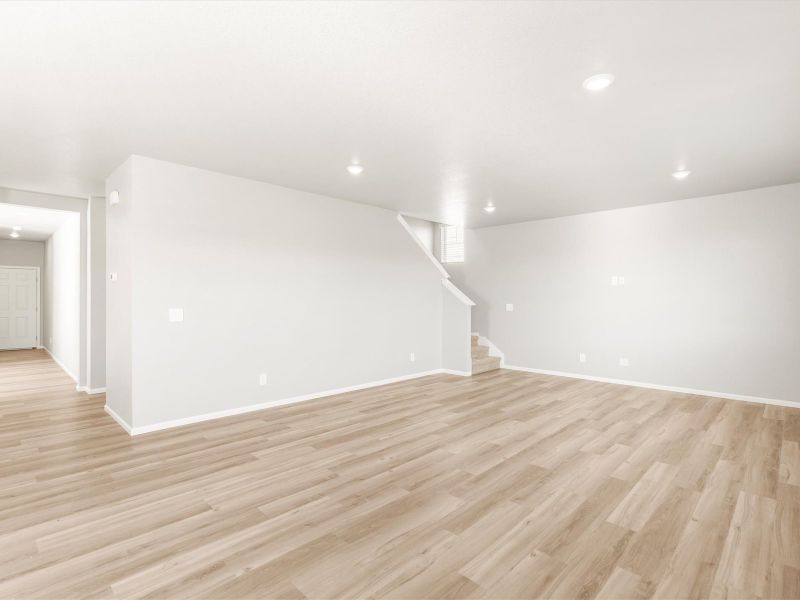 Spacious, unfurnished interior of a new home in Buffalo Highlands: The Flora Collection, Commerce City (Image 9). Spacious, unfurnished interior of a new home in Buffalo Highlands: The Flora Collection, Commerce City (Image 9).