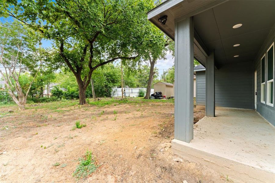 View of yard featuring a patio area
