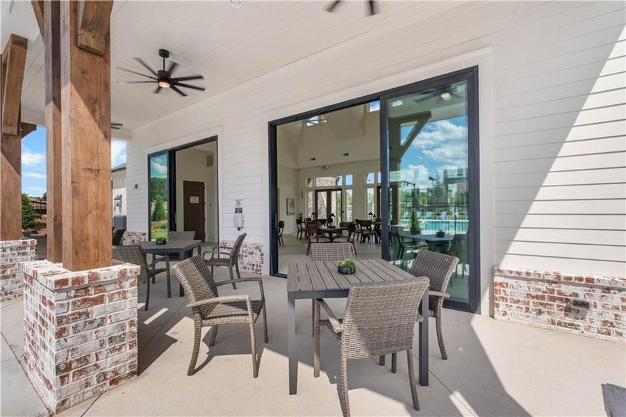 Exterior details and patio area of a home in Waterhaven, Cumming (Image 36).