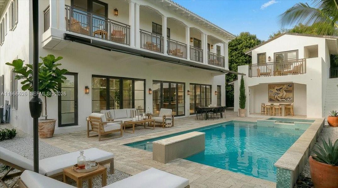 Exterior details and patio area of a home in , Coral Gables (Image 32). Exterior details and patio area of a home in , Coral Gables (Image 32).