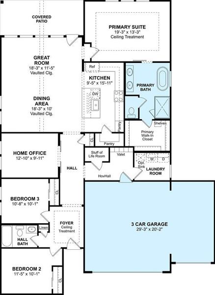 The Boise floor plan by K. Hovnanian Homes. 1st Floor shown. *Prices, plans, dimensions, features, specifications, materials, and availability of homes or communities are subject to change without notice or obligation.