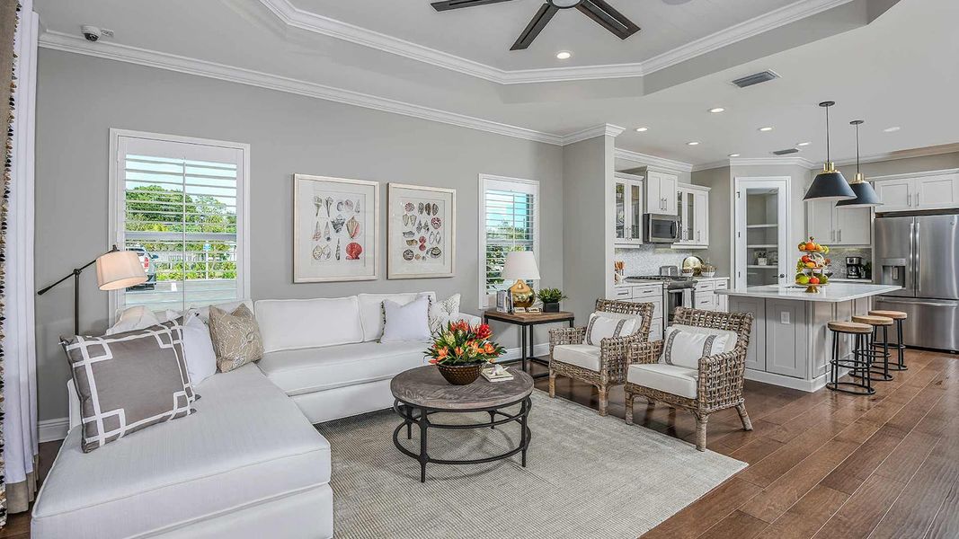 Representative furnished interior of a home built from the Tidewinds by Neal Communities in Boca Royale Golf & Country Club Real Estate and Homes for Sale in Englewood, FL - Neal Communities, Englewood (Image 13). Representative furnished interior of a home built from the Tidewinds by Neal Communities in Boca Royale Golf & Country Club Real Estate and Homes for Sale in Englewood, FL - Neal Communities, Englewood (Image 13).