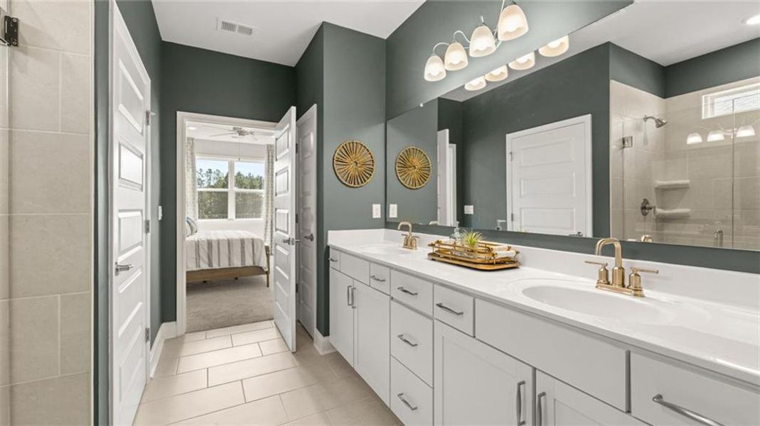 Furnished interior view inside a new home in Oak Ridge Meadows, Locust Grove (Image 11). Furnished interior view inside a new home in Oak Ridge Meadows, Locust Grove (Image 11).