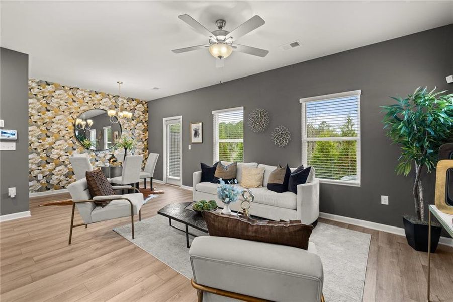 Furnished interior view inside a new home in Reeves Park, Stockbridge (Image 4). Furnished interior view inside a new home in Reeves Park, Stockbridge (Image 4).