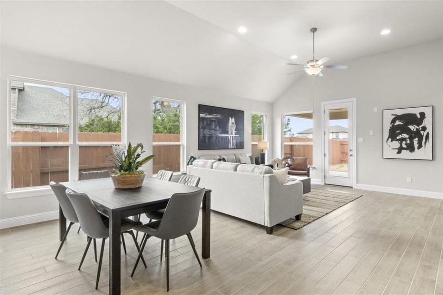 Representative furnished interior of a home built from the Oaks 2083 by Brohn Homes in Oaks at San Gabriel, Georgetown (Image 3).