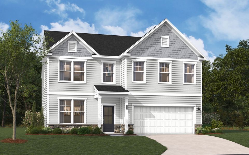 Representative exterior photo of a completed home built from the The Kershaw by Stanley Martin Homes in Riverside Ridge, Lawrenceville, GA (Image 102).