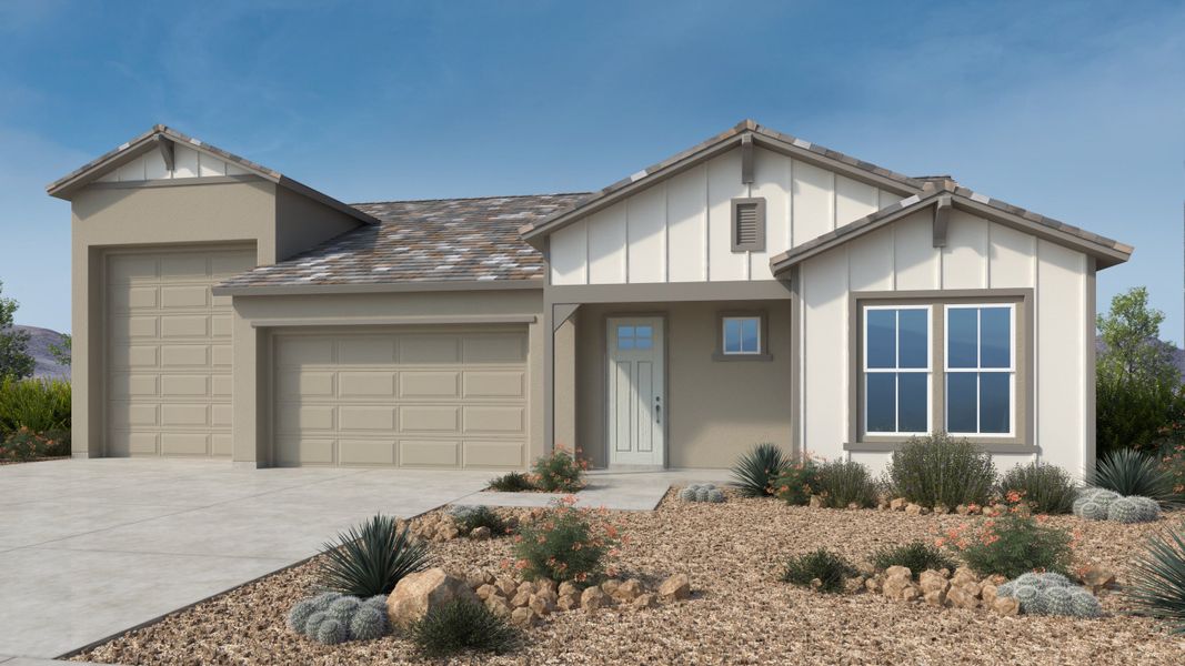Representative exterior photo of a completed home built from the Sandpiper by Taylor Morrison in Verdin Odyssey Collection, Phoenix, AZ (Image 16).