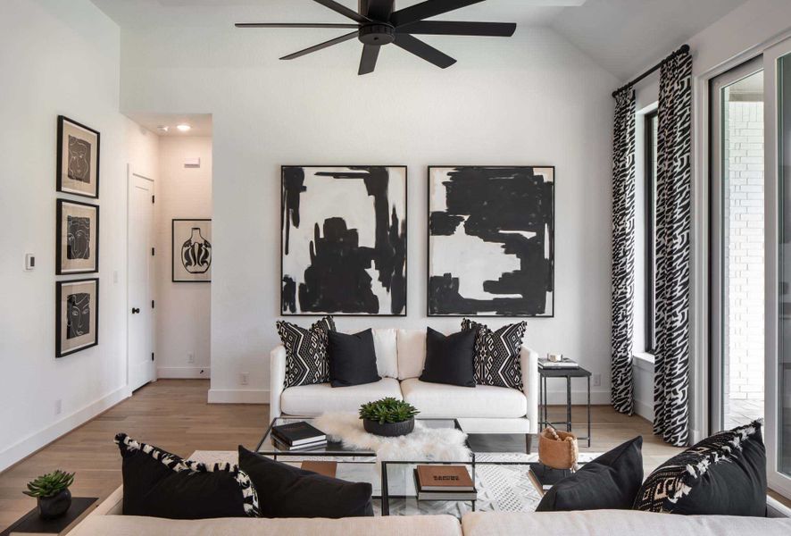 Representative furnished interior of a home built from the 216G by Highland Homes in Quail Hollow, Rockwall (Image 16).