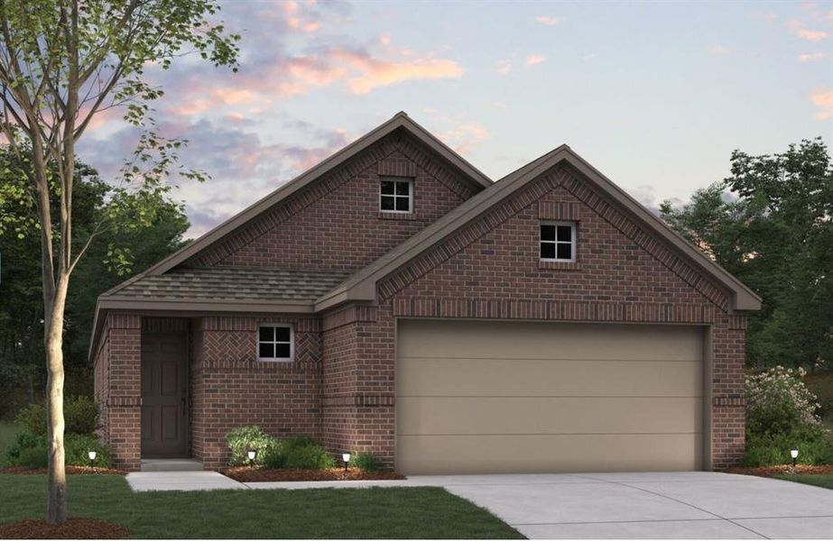 Front exterior of a new home in ValleyBrooke, Mesquite, TX, highlighting curb appeal (Image 1).