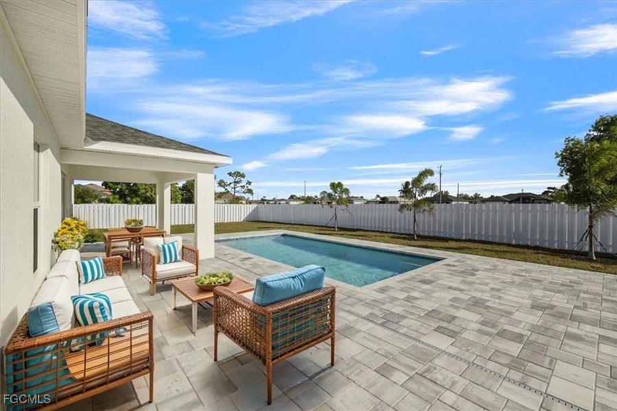 Exterior details and patio area of a home in Cape Coral, Cape Coral (Image 2). Exterior details and patio area of a home in Cape Coral, Cape Coral (Image 2).