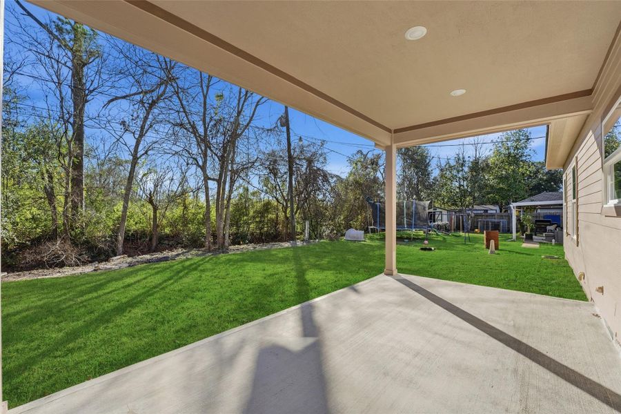 Exterior details and patio area of a home in , Crosby (Image 3).