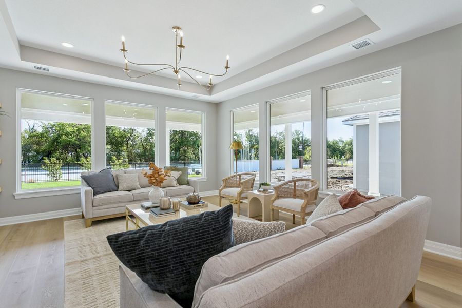 Furnished interior view inside a new home in The Courtyards at The Heritage, Andover (Image 5).