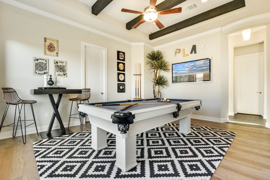 Representative furnished interior of a home built from the Siena II by Giddens Homes in Clearwater Ranch, Liberty Hill (Image 20).