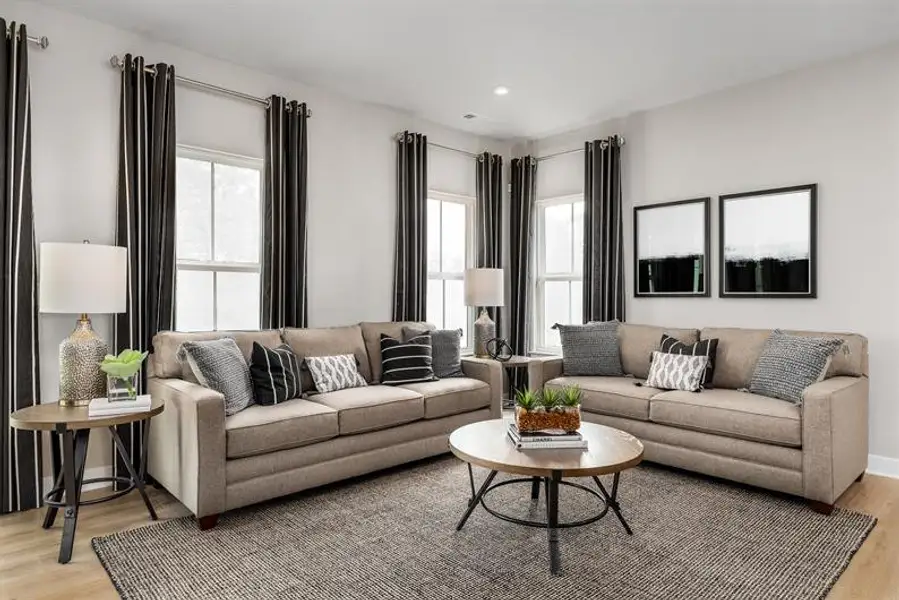 Furnished interior view inside a new home in McCain's Station Townhomes, Gallatin (Image 8).