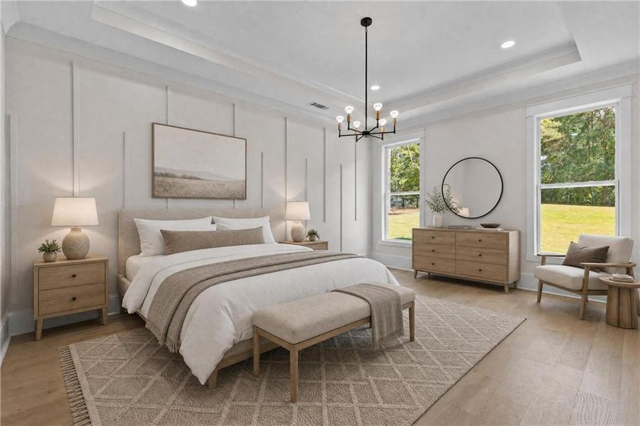 Furnished interior view inside a new home in , Monroe (Image 46).