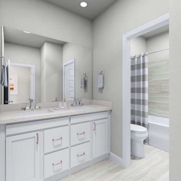 Representative furnished interior of a home built from the Longspur by Tri Pointe Homes in Oakhill Reserve, Tomball (Image 22).