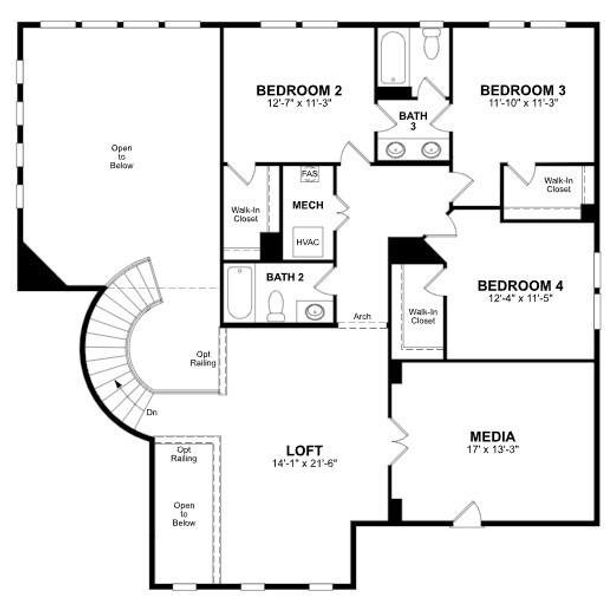 Beazer Homes Lovers Landing Madison Floorplan.