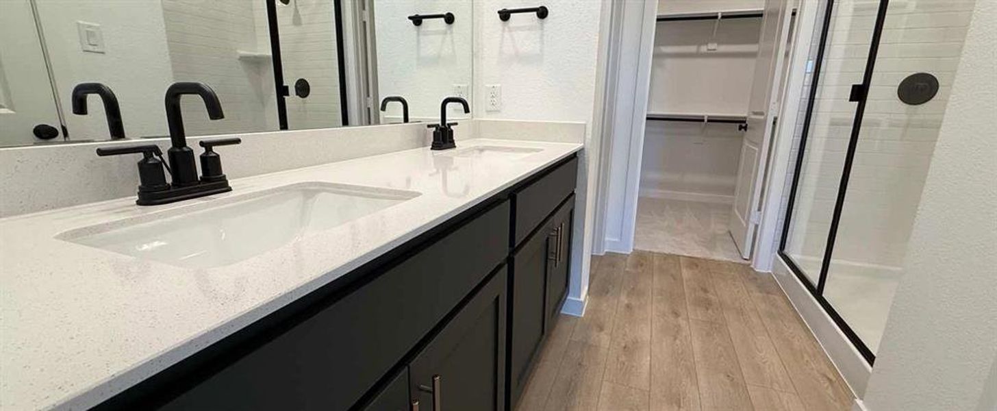 Primary Bathroom Construction Progress featuring the Luxe Collection