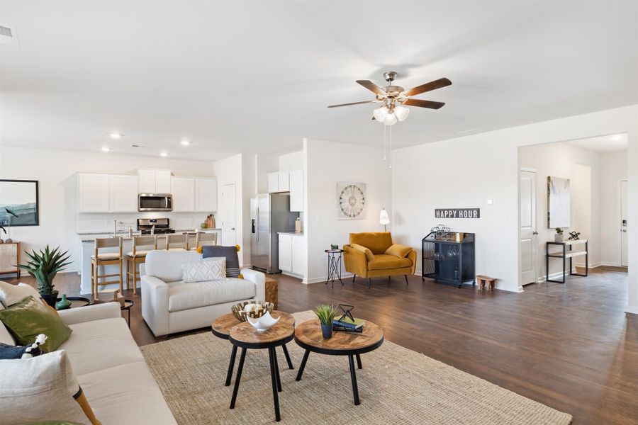 Representative furnished interior of a home built from the Denton by D.R. Horton in Sweet Briar, Ooltewah (Image 8).