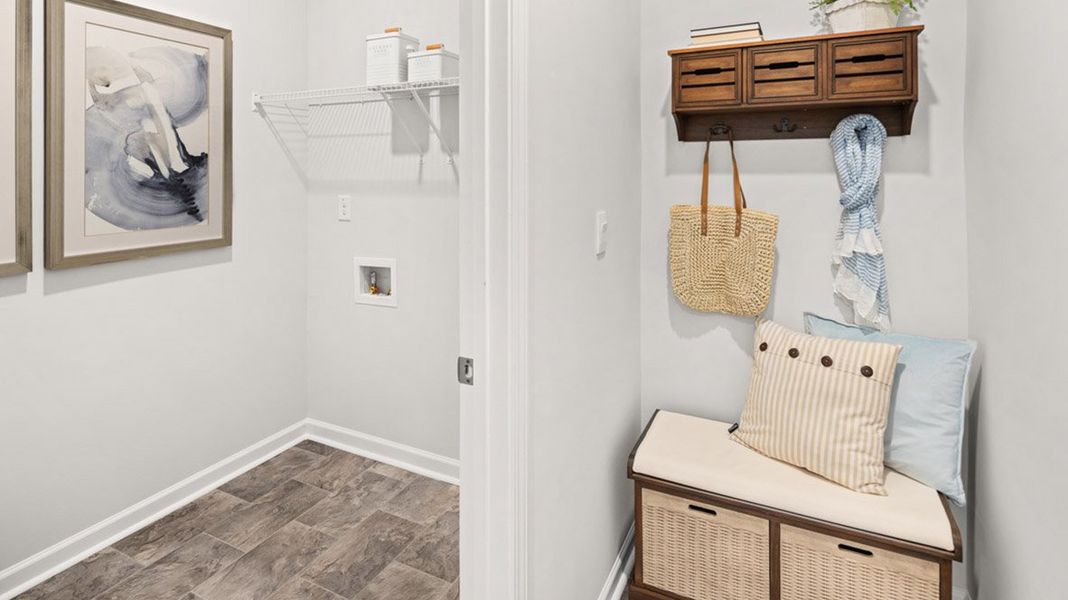 Representative furnished interior of a home built from the Belfort by D.R. Horton in The Abbey at Trolley Run Station, Aiken (Image 23). Representative furnished interior of a home built from the Belfort by D.R. Horton in The Abbey at Trolley Run Station, Aiken (Image 23).