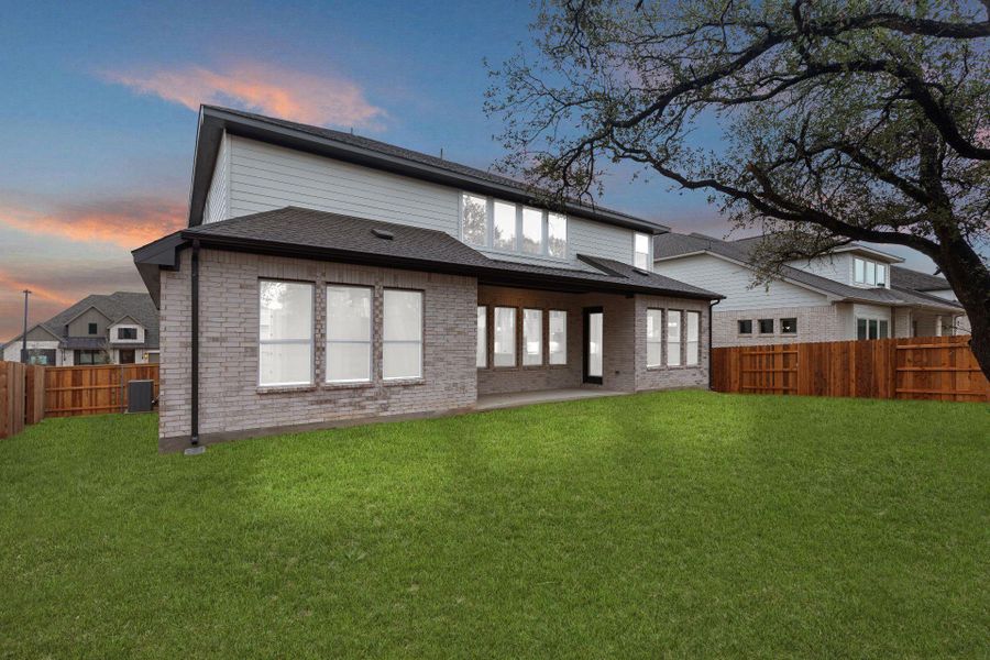 Rear of Home and Private Backyard