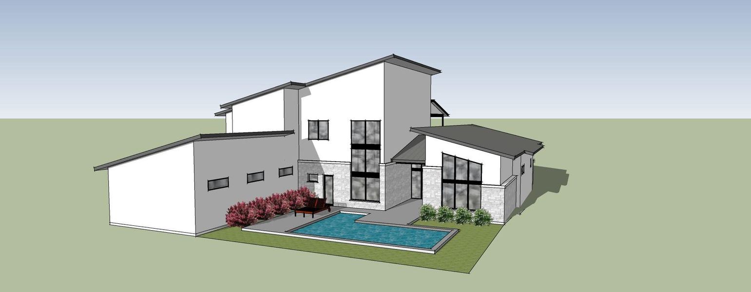 Exterior rendering of this home design in , Lago Vista, TX (Image 1). Exterior rendering of this home design in , Lago Vista, TX (Image 1).