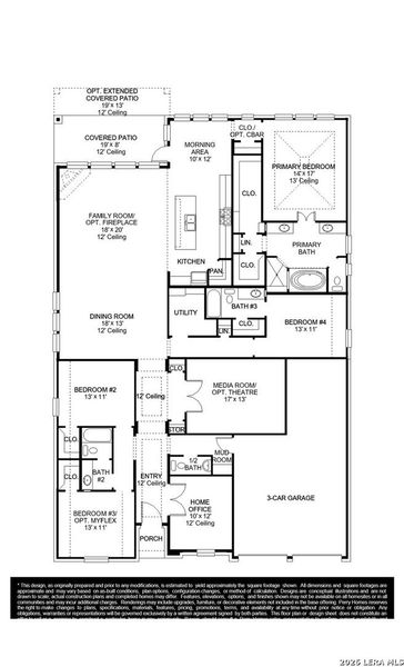 2D floor plan layout of this home in Mayfair, New Braunfels, TX (Image 2).