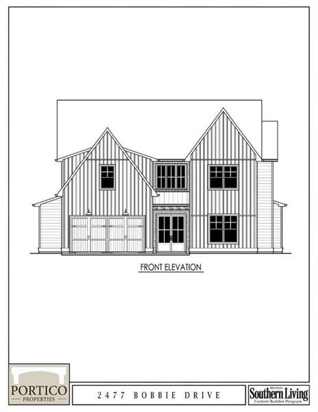 Exterior rendering of this home design in , Marietta, GA (Image 3).