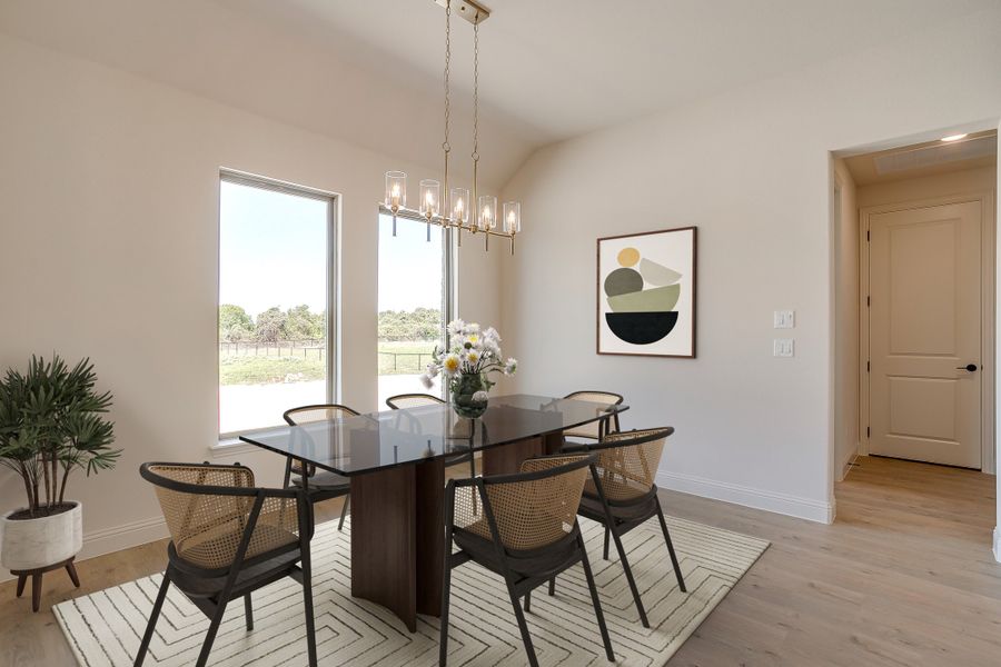 Representative furnished interior of a home built from the The Odessa by Kenmark Homes in Paloma Ranches, Justin (Image 6).