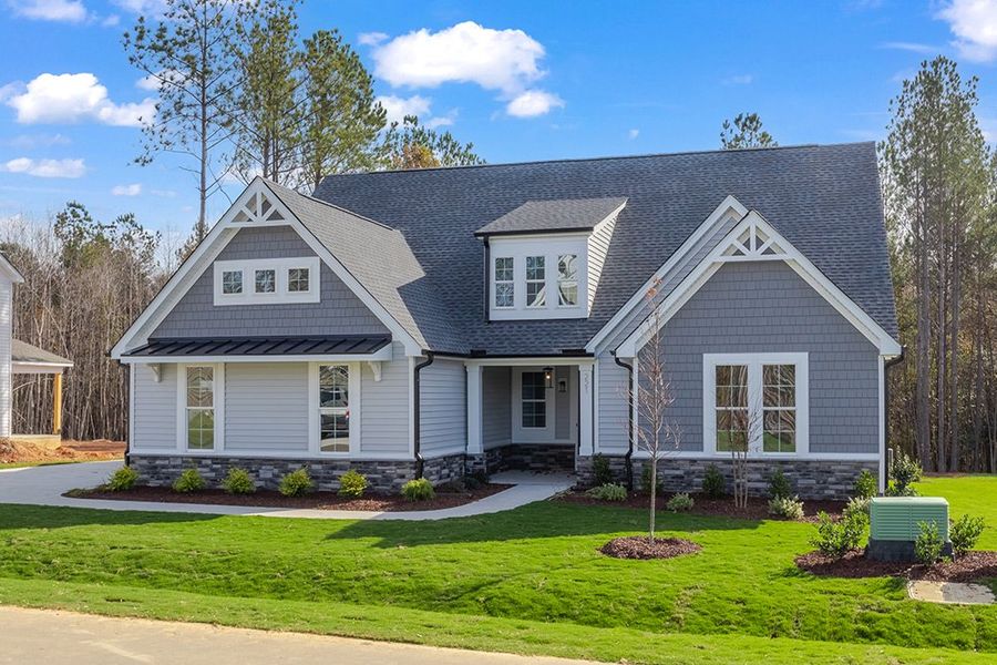 Representative exterior photo of a completed home built from the The Bradley by RobuckHomes in Baylee Ridge, Selma, NC (Image 37). Representative exterior photo of a completed home built from the The Bradley by RobuckHomes in Baylee Ridge, Selma, NC (Image 37).