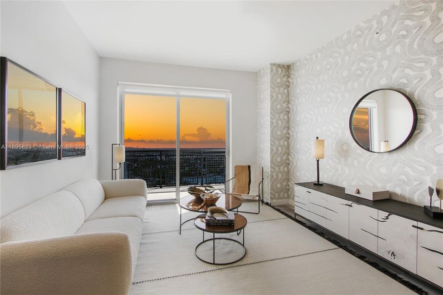 Furnished interior view inside a new home in , Miami (Image 8).