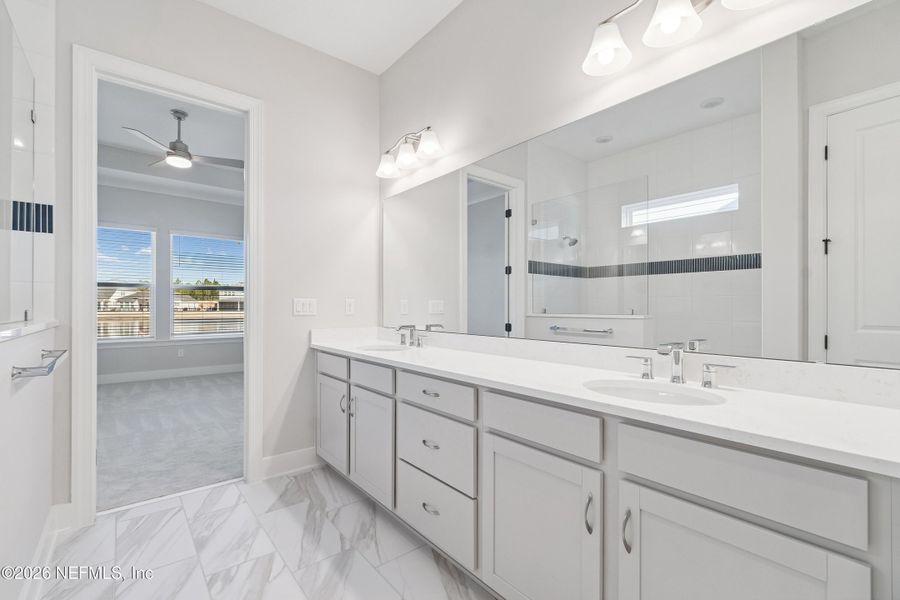 Furnished interior view inside a new home in Reflections 50' Front Load, Ponte Vedra (Image 12).