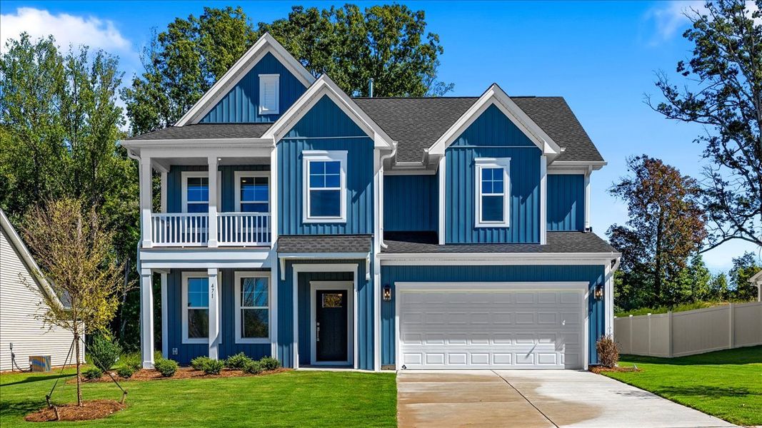 Front exterior of a new home in Fieldstone, Lexington, NC, highlighting curb appeal (Image 1). Front exterior of a new home in Fieldstone, Lexington, NC, highlighting curb appeal (Image 1).
