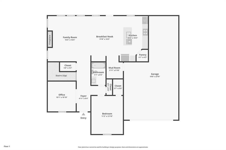 2D floor plan layout of this home in Vines at Mill Creek - Legacy Series, Braselton, GA (Image 4).
