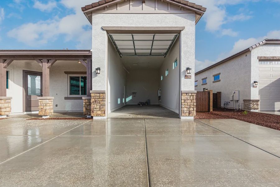Exterior details and patio area of a home in Valencia at Granite Vista, Waddell (Image 3).
