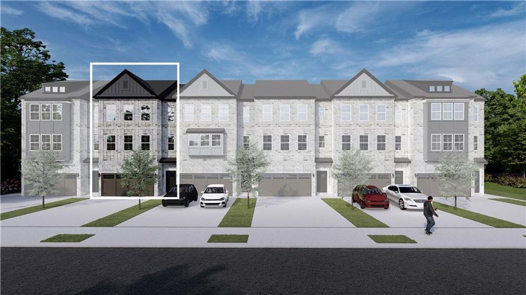 Front exterior of a new home in , Cumming, GA, highlighting curb appeal (Image 1). Front exterior of a new home in , Cumming, GA, highlighting curb appeal (Image 1).