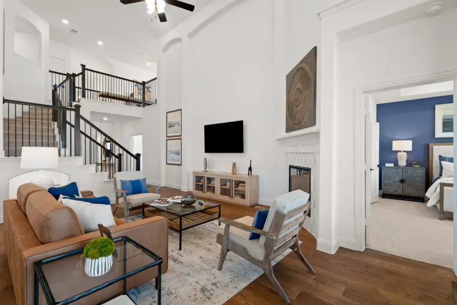 Representative furnished interior of a home built from the Summerfield by Beazer Homes in Valencia on the Lake, Little Elm (Image 15). Representative furnished interior of a home built from the Summerfield by Beazer Homes in Valencia on the Lake, Little Elm (Image 15).