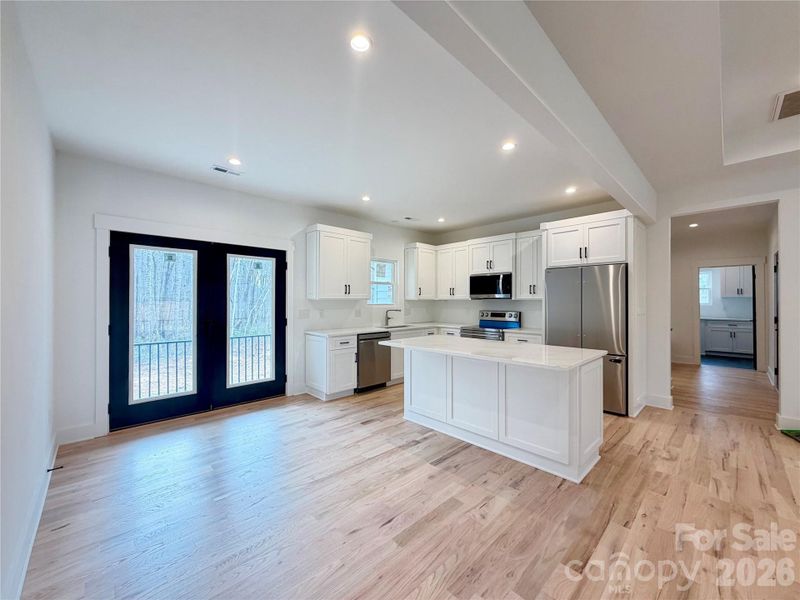 Quartz kitchen + island Quartz kitchen + island