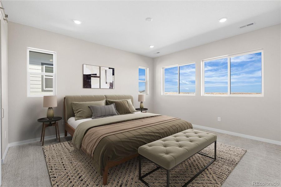 Furnished interior view inside a new home in Portrait at The Canyons, Castle Pines (Image 27).