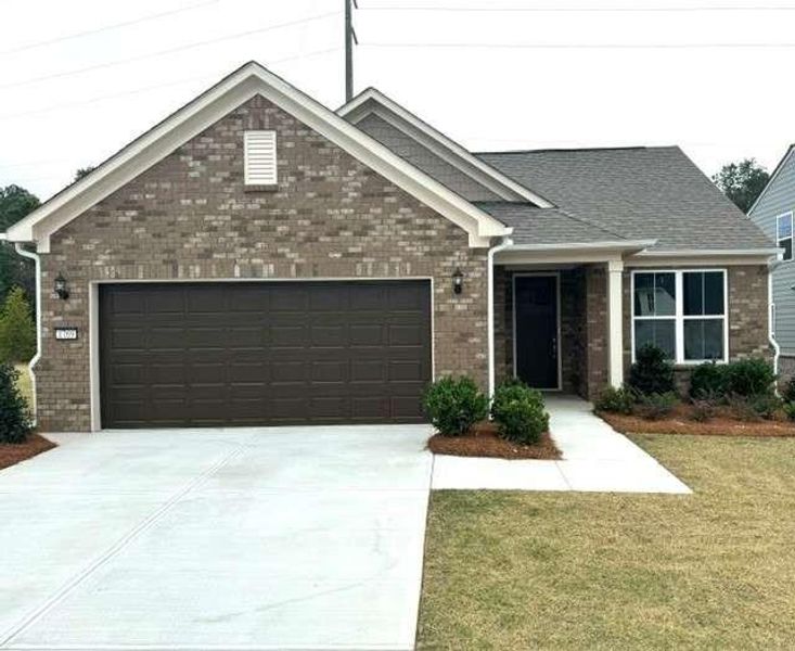 Front exterior of a new home in Lakecrest, Buford, GA, highlighting curb appeal (Image 2).