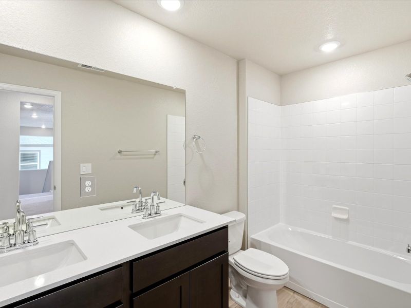 Furnished interior view inside a new home in Lorson Ranch : The Springs Collection, Colorado Springs (Image 6). Furnished interior view inside a new home in Lorson Ranch : The Springs Collection, Colorado Springs (Image 6).