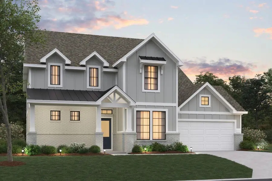 Front exterior of a new home in Berryknoll, Montgomery, TX, highlighting curb appeal (Image 2). Front exterior of a new home in Berryknoll, Montgomery, TX, highlighting curb appeal (Image 2).