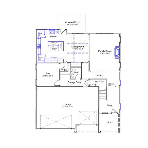 2D floor plan layout of this home in Pebble Branch, Chapin, SC (Image 2).