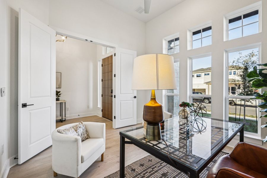 Furnished interior view inside a new home in Sauls Ranch, Round Rock (Image 7).