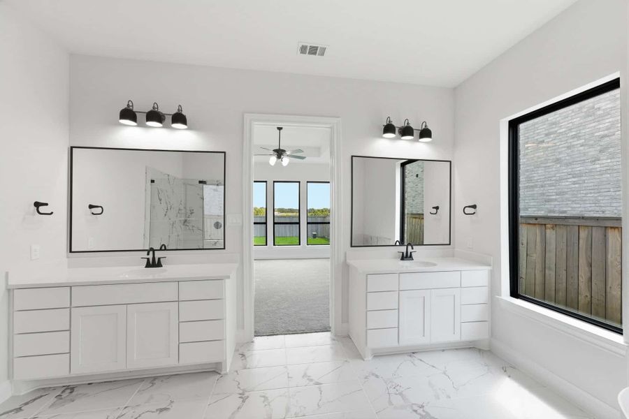 Furnished interior view inside a new home in Bridgeland 50′, Cypress (Image 12).