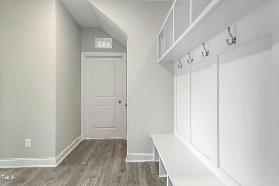 Oversize mudroom/drop zone