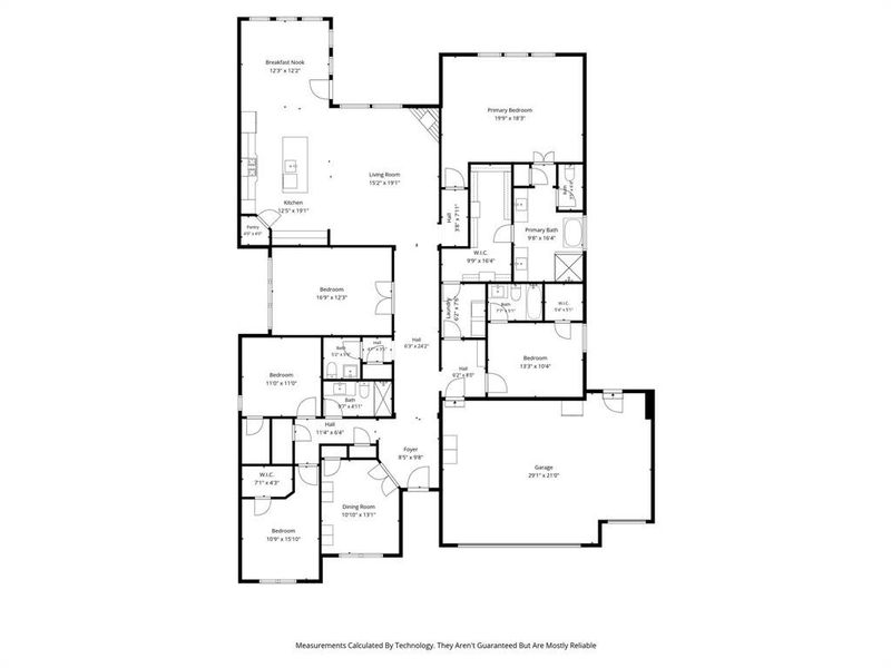 2D floor plan layout of this home in Reunion, Rhome, TX (Image 5).