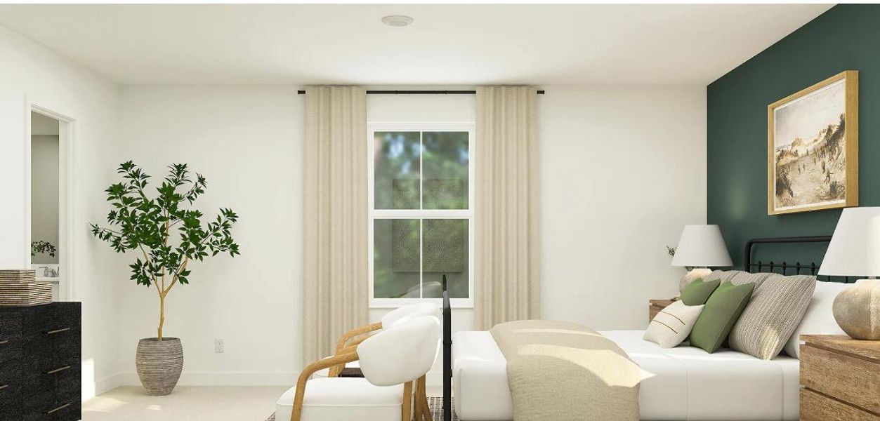 Furnished interior view inside a new home in Lindera Preserve at Cane Bay Plantation: Sabal Collection, Summerville (Image 8). Furnished interior view inside a new home in Lindera Preserve at Cane Bay Plantation: Sabal Collection, Summerville (Image 8).