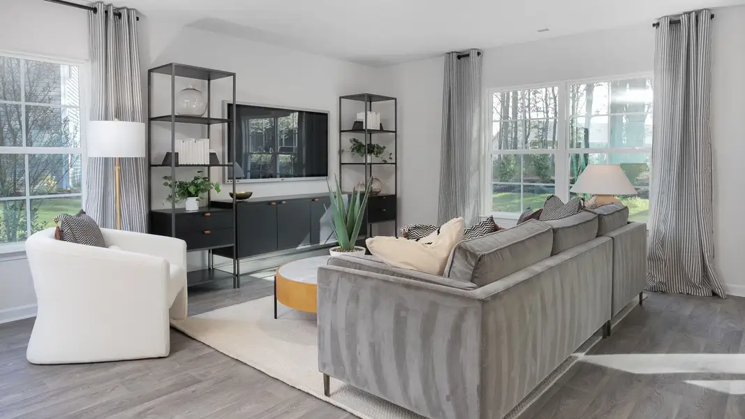 Representative furnished interior of a home built from the Aisle by D.R. Horton in The Grove at Riley's Meadow, Haw River (Image 5).